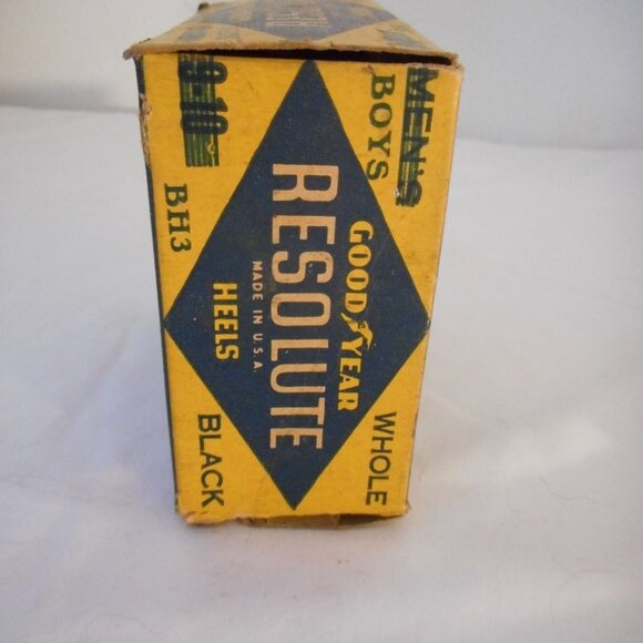 Vintage NIB Heels Goodyear Boys Resolute Heels Black - Picture 3 of 5